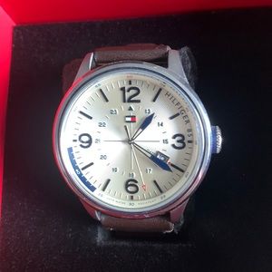 Tommy Hilfiger wristwatch with brown leather band